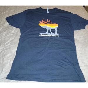 Next Level Apparel Men’s Large Graphic T-Shirt Turn Again Outfitters Elk
